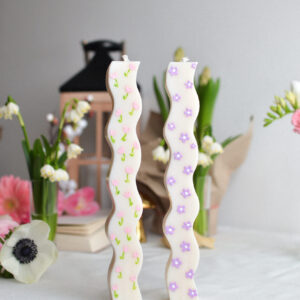 Столова висока соєва свічка хвиля з малюнками