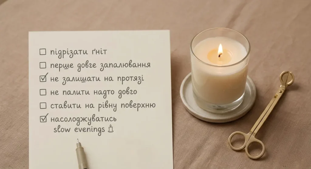 правила догляду за свічкою