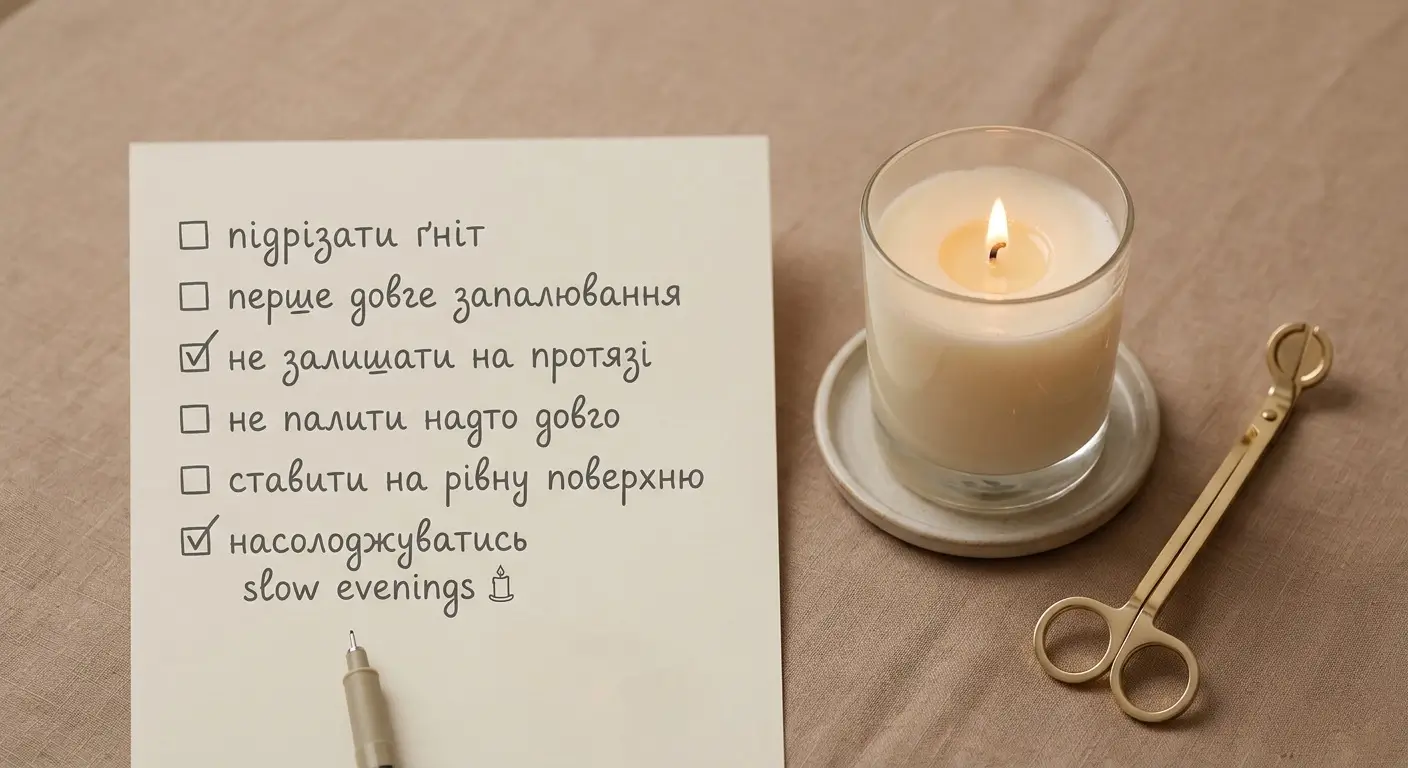 правила догляду за свічкою